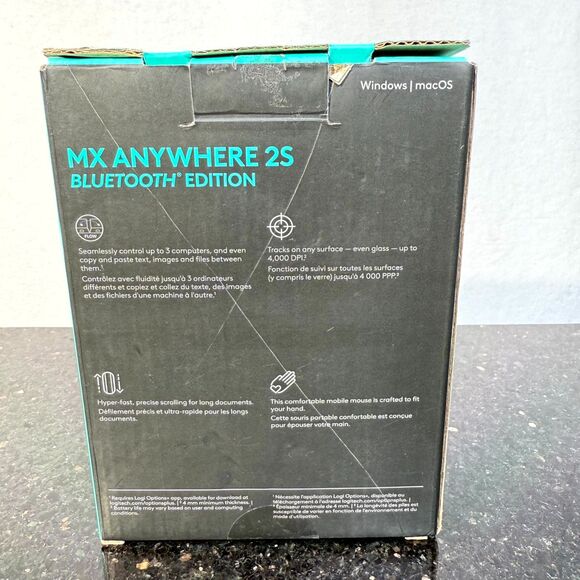 logitech‎ MX Anywhere 2S Bluetooth Edition Computer Mouse NEW - Picture 2 of 8